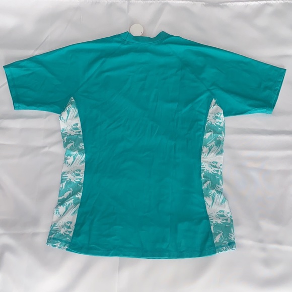 Swim Teal And White Rash Guard Swim Shirt Poshmark
